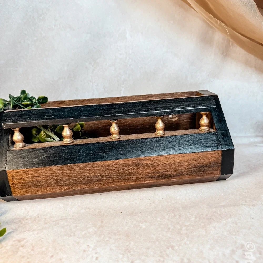 Wooden Spindle Holder Shelf